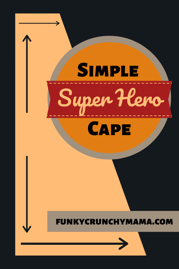 Pinterest image for superhero cape pattern