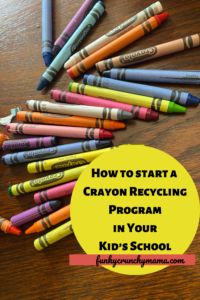 Pinterest image for How to Start a Crayon Recycling Program in Your Kid's School.