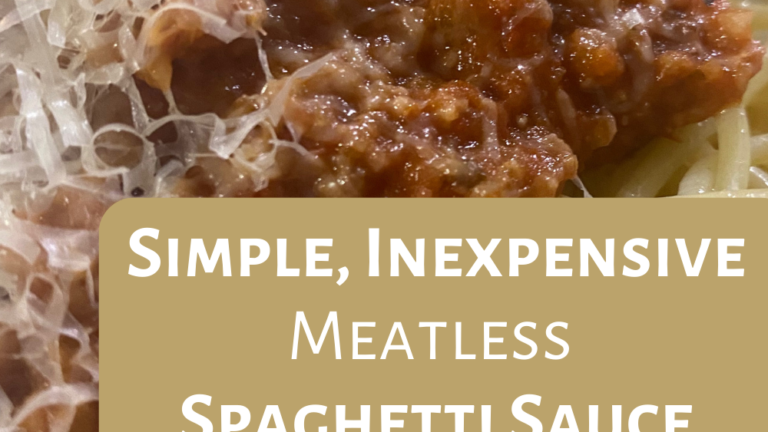 Simple, Inexpensive Meatless Spaghetti Sauce